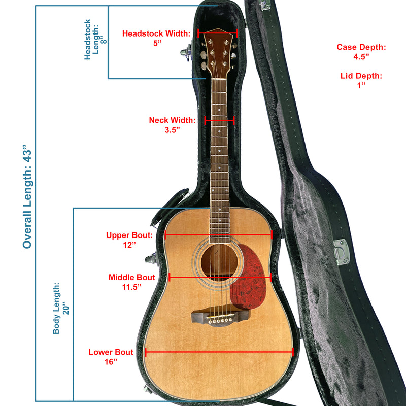 Guitar case size hotsell