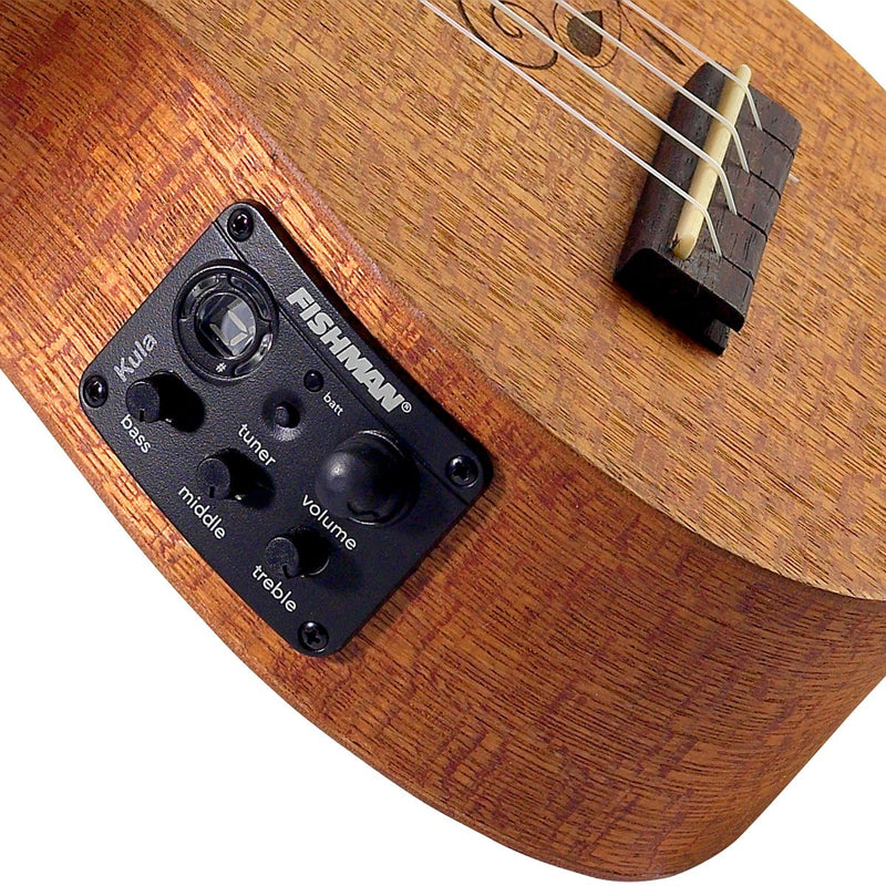 KAHUNA SOPRANO UKE, PEARL MAHOGANY ELECTRIC - AP Intl