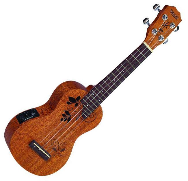 KAHUNA SOPRANO UKE, PEARL MAHOGANY ELECTRIC - AP Intl